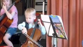 4 year old playing Allegro Suzuki Book 1 [upl. by Feld14]