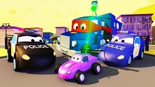 CARL the SUPER TRUCK is the POLICE TRUCKS in CAR CITY  TRUCKS CARTOON for KIDS [upl. by Acceber]