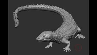 Sculpting an Earless Monitor Lizard in ZBrush Time Lapse [upl. by Sadye]