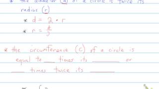 Circumference Diameter and Radius 6th Grade [upl. by Lucy247]