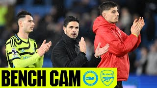 BENCH CAM  Brighton amp Hove Albion vs Arsenal 03  All the goals celebrations amp more  PL [upl. by Gmur703]