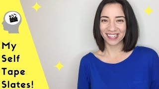 Self Tape Slate Examples [upl. by Eidoj733]