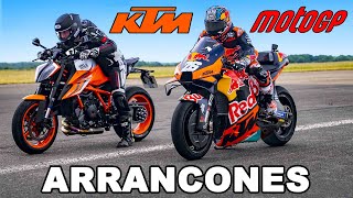 Moto de MotoGP vs KTM de calle  ARRANCONES [upl. by Dareen]