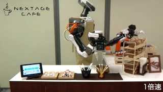 双腕ロボットがコーヒーつくります Dualarm robot NEXTAGE robot makes coffee [upl. by Linette]