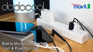 Barra Multicontactos con puertos USB de Dodocool [upl. by Eniluj]