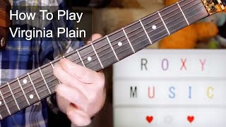 Virginia Plain Roxy Music Guitar Lesson [upl. by Carolynne152]