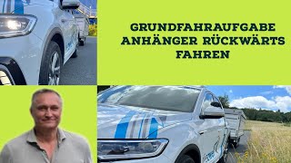 2 Teil Anhängerführerschein Rückwärtsfahren mit einem Anhänger aus drei Ansichten [upl. by Annadiane714]