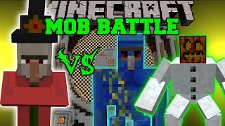 INVINCIBLE MAGE VS MUTANT SNOW GOLEM amp LAPIS GOLEM  Minecraft Mob Battles  Mods [upl. by Corvin336]