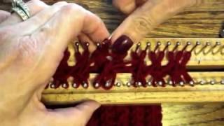 Cable Stitch for Knitting Loom Using DoubleKnit Technique [upl. by Haliehs496]