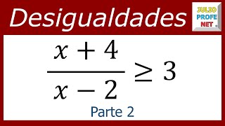 DESIGUALDADES RACIONALES  Ejercicio 1 Parte 2 [upl. by Schalles484]