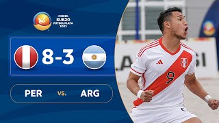 PERÚ vs ARGENTINA 83  RESUMEN  CONMEBOL SUB20 FÚTBOL PLAYA 2023 [upl. by Akehsay]