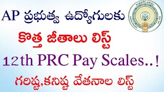 AP Government Employees and pensioners 12th PRC fitment and pay scales 2024  కొత్త జీతాలు  DADR [upl. by Eigroeg]