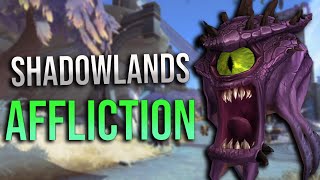 90 Shadowlands Affliction Warlock DPS Guide Talents Covenants Legendaries Rotations and More [upl. by Acinoev]