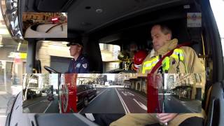 Ridealong aboard the Fire and Rescue NSW City of Sydney Flyer [upl. by Westlund42]