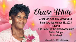 A Celebration of the Life of Elease White [upl. by Kaslik]