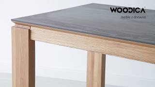 Woodica ® Prezentacja stołu dębowego rozkładanego z blatem DEKTON [upl. by Esereht]