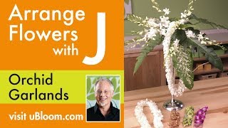 How to Arrange Flowers Orchid Garland Flower Arrangements [upl. by Woodrow]