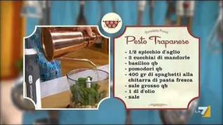 PESTO TRAPANESE  I MENU DI BENEDETTA SU LA7 [upl. by Ttezil]