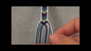 How to Bordered Chevron Friendship Bracelet [upl. by Seagraves]