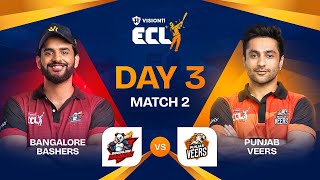 ECL  Match 6  Bangalore Bashers vs Punjab Veers  Abhishek Malhan vs Harsh Beniwal [upl. by Ajam]