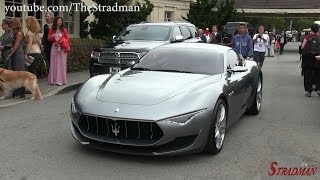 Maserati Alfieri Concept Car driving in Pebble Beach [upl. by Lutim]