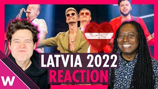 Citi Zēni quotEat Your Saladquot Reaction  Latvia Eurovision 2022 [upl. by Sidran597]