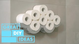 How to make a Toilet Roll Holder  DIY  Great Home Ideas [upl. by Kym671]