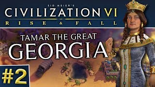 Civ VI Rise and Fall 2  Georgia  Making History [upl. by Ennairej361]