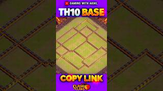 TH10 WAR BASE 🔥 shorts ClashOfClans coc [upl. by Meeharb440]