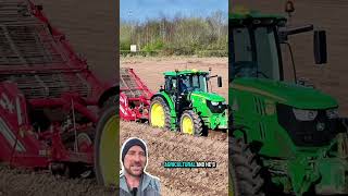 3 JOHN DEERE TRACTORS SEPERATING WITH GRIMME DESTONERS [upl. by Emmalynn]