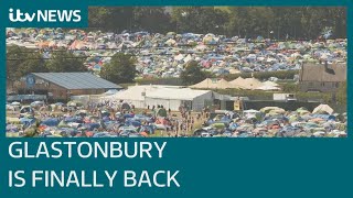 Glastonbury Festival returns after three year wait  ITV News [upl. by Hanni]