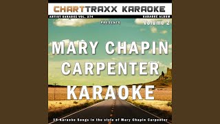 I Take My Chances Karaoke Version In the Style of Mary Chapin Carpenter [upl. by Demetre]