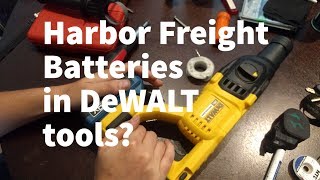 New Harbor Freight batteries work in DeWALT tools [upl. by Maxa]