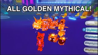 Hatching Every Golden Mythical Pets in Pet Simulator X [upl. by Otir938]