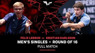 FULL MATCH  Kristian KARLSSON vs Felix LEBRUN  MS R16  SingaporeSmash 2024 [upl. by Halette]