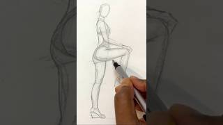 Female gesture drawing practice l How to draw gestures l How to draw [upl. by Atnas]