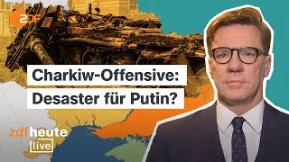 UkraineErfolg bei Charkiw Russlands Armee droht Umfassung  Militärexperte Lange bei ZDFheute live [upl. by Willman]