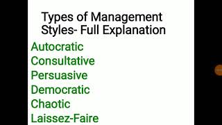 Different Types of Management Styles autocraticchaoticlaissez faire NTA NET Commerce [upl. by Ivar]