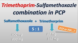 Trimethoprim and Sulfamethoxazole combination in PCP [upl. by Ahsiyt]