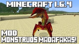 Minecraft 164 MOD MONSTRUOS MADAFAKAS [upl. by Terces]