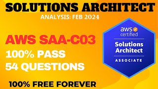 AWS Certified Solutions Architect Associate Practice Questions  ANALYSIS FEB 2024 SAAC03 [upl. by Annawaj]