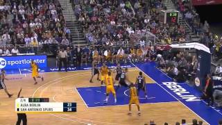 San Antonio Spurs vs Alba Berlin Highlights 8102014 [upl. by Bonns]