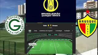 Campeonato Brasileiro da Série B Goiás x Brusque [upl. by Darcie]