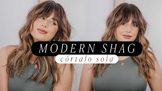 ¿Cómo hacer un corte en capas SOLA  MODERN SHAG TUTORIAL  Valentina Arjona [upl. by Eniwtna]