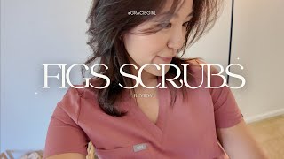 FIGS scrubs MAUVE color review by a nursing student review scrubs review  미국에서 핫한 병원 유니폼 입어보기 [upl. by Ysnap]