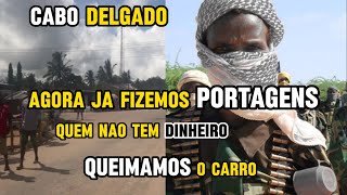 TERRORISTAS COLOCAM PORTAGENS EM MACOMIA E QUEM NAO TIVER DINHEIRO ESTA MAL CABO DELGADO INSURGENTES [upl. by Kcirddec978]