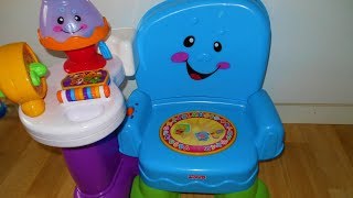 Fisher price learning chair blueLaugh amp Learn Musical Learning Chair toy video [upl. by Ennovi]