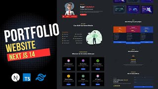 Modern Portfolio Website Using Next JS 14  React Next JS TypeScript and Tailwind CSS [upl. by Olbap]