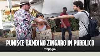 Punisce un bambino zingaro in pubblico le reazioni dei passanti Esperimento sociale [upl. by Artkele]