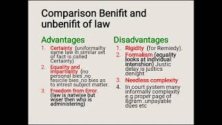 purpose of Law Advantages and Disadvantages of Codified Law LLB part 1 important topic [upl. by Yggam]